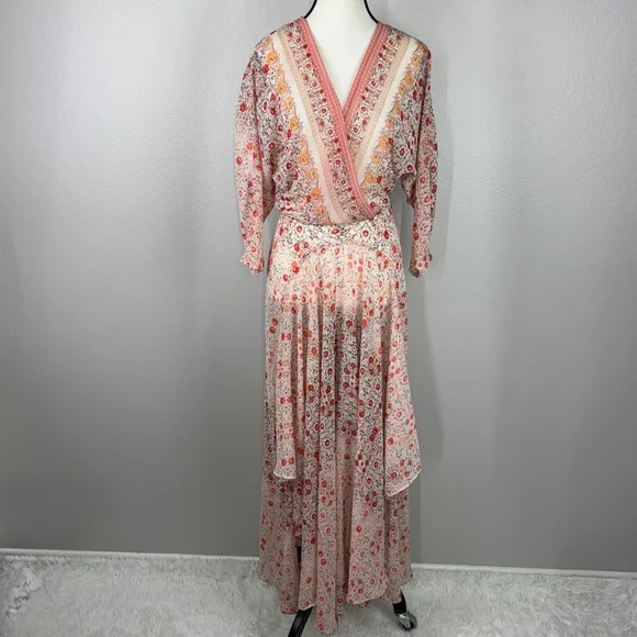 Anthropologie | Dresses | Anthropologie Hd In Paris Varina Maxi Dress 4 Pink Floral Vneck Wrap Flowy Boho | Poshmark Anthropologie | Dresses | Anthropologie Hd In Paris Varina Maxi Dress 4 Pink Floral Vneck Wrap Flowy Boho | Poshmark